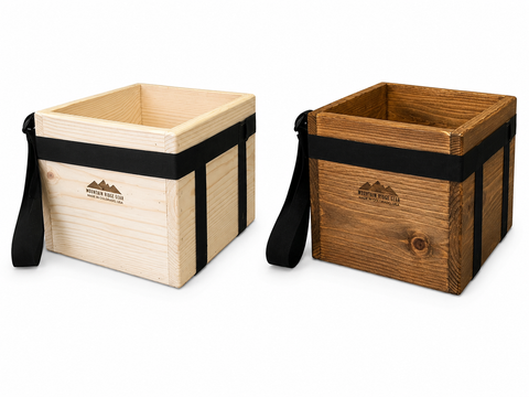 Stain Finish on Wooden Panniers