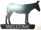 Metal Art - Donkey Welcome Sign